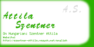 attila szentner business card